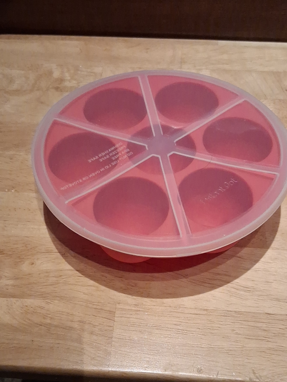 Instant Pot Egg Bites Silicone 6-Cavity Baking & Freezer Mold with Snap-On Lid